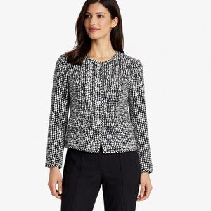 Armani Collezioni Blazer Silk Blend Geo Print Blazer Size 6 Le Giorgio Italy